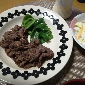 キャベツとピーマンのプルコギ焼き肉